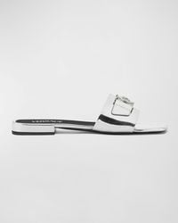 Versace - Medusa Coin Metallic Slide Sandals - Lyst