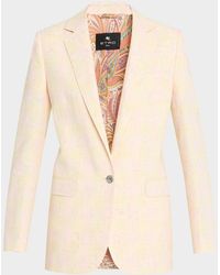 Etro - Iridescent Tweed Single-Breasted Jacket - Lyst