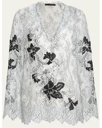Kobi Halperin - Devyn Scalloped Floral Lace Blouse - Lyst