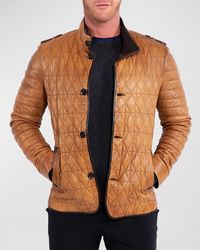 Maceoo - Apos;S Leather Field Jacket - Lyst