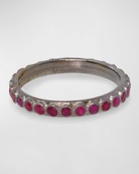 Armenta - Sterling And Garnet Stack Band Ring - Lyst