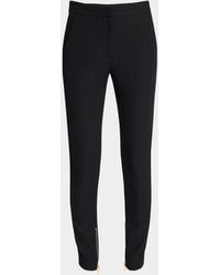 Balmain - Zipped Slim Wool-Satin Pants - Lyst