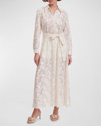 Anne Fontaine - Adelie Sheer Floral-Embroidered Maxi Shirtdress - Lyst