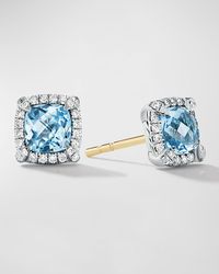 David Yurman - 5Mm Chatelaine Pavé Bezel Stud Earrings With Gemstone And Diamonds - Lyst