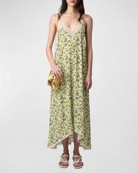 Zadig & Voltaire - Risty Soft Small Garden Lace-Trim Maxi Dress - Lyst
