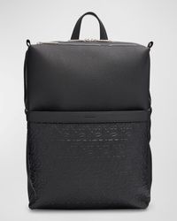 Ferragamo - Embossed Gancini Leather Backpack - Lyst