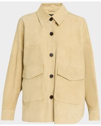 Arma - Kaylee Button-Down Lambskin Suede Jacket - Lyst