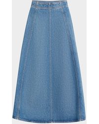 Ulla Johnson - The Uma Denim Midi Skirt - Lyst
