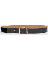 Michael Kors - Mk Logo Leather Belt - Lyst