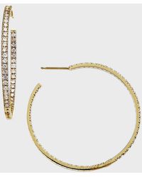 Fantasia by Deserio - 18k Gold-plated Sterling Silver Cubic Zirconia Hoop Earrings - Lyst
