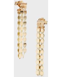 Lana Jewelry - Petite Nude Fringe Linear Front And Back Earrings - Lyst