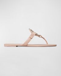 Tory Burch - Miller Pave Medallion Thong Sandals - Lyst