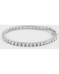 Neiman Marcus - 18k White Gold Fg-si1 Diamond Tennis Bracelet - Lyst