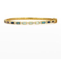 Jude Frances - Diamond Bracelet With Iolite And Sapphire Baguettes - Lyst
