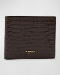 Tom Ford - Tejus T Line Croc-Effect Bifold Wallet - Lyst