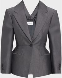 Givenchy - Slashed Wool Single-Breasted Jacket - Lyst