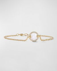 David Yurman - Dy Elements Chain Bracelet With Gemstone And Diamonds In 18k Gold, 11mm - Lyst