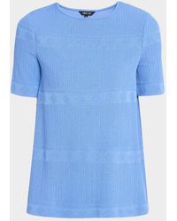 Misook - Crewneck Geometric-Knit Tunic - Lyst