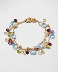 Marco Bicego - 18k Yellow Gold Two-strand Paradise Bracelet With Mixed Gems - Lyst