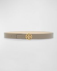 Tory Burch - Miller Reversible Smooth Leather Belt - Lyst