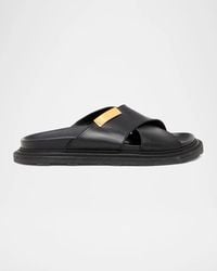 Moschino - Faux-Leather Mule Sandals - Lyst