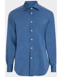 Kiton - Apos;S Solid Cotton Sport Shirt - Lyst