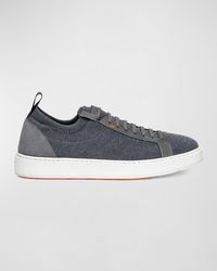 Santoni - Stretch Knit Low-top Sneakers - Lyst
