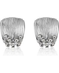 Hueb - Bahia 18K Diamond Huggie Earrings - Lyst