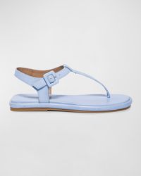 Bernardo - Leather Ankle-strap Thong Sandals - Lyst