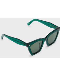 Karen Walker - Logo Acetate Cat-eye Sunglasses - Lyst