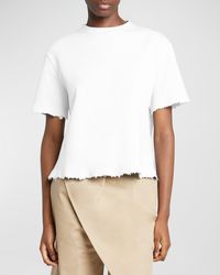 Loewe - Distressed Short-Sleeve Boxy T-Shirt - Lyst