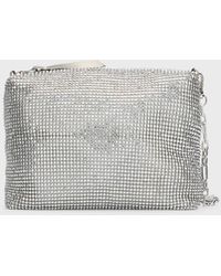 Whiting & Davis - Anya Metallic Crystal Shoulder Bag - Lyst