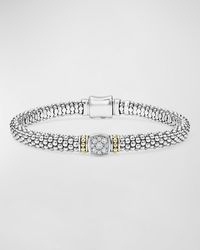 Lagos - Rittenhouse Sterling Silver Diamond Rope Bracelet - Lyst