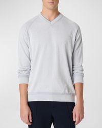 Bugatchi - Cotton-Silk V-Neck Sweater - Lyst
