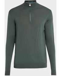 Kiton - Apos;S Wool Half-Zip Sweater - Lyst