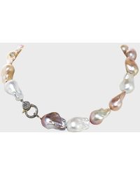Margo Morrison - Organic And Natural Baroque Pearls With Diamond Clasp - Lyst
