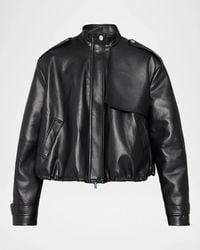 Toccin - Alyssa Stand-Collar Faux Leather Jacket - Lyst
