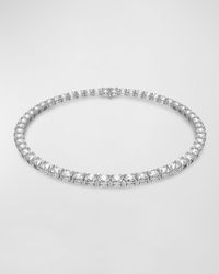 Swarovski - Millenia Necklace With Square-Cut Crystals And Rhodium-Tone Plating - Lyst