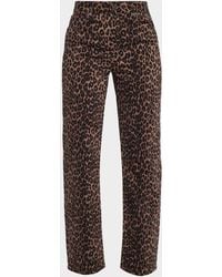 Rails - Topanga Leopard Straight-Leg Jeans - Lyst