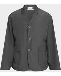 Thom Browne - Apos;S Packable Logo-Print Shirt Jacket - Lyst