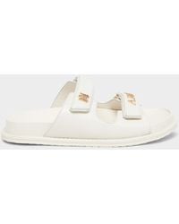 Amiri - Boardwalk Leather Two-Strap Sandals - Lyst