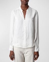 Zadig & Voltaire - Twina Satin Blouse - Lyst