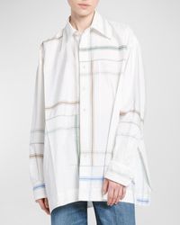 Bottega Veneta - Abstract-Print Oversized Collared Shirt - Lyst