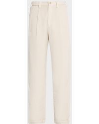 IM MEN - Apos;S Cotton Pigment Pleated Straight-Leg Trousers - Lyst