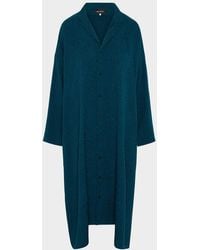 Eskandar - Damask Cloque Wide A-Line Double-Stand Collar Shirtdress - Lyst