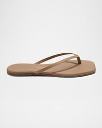 TKEES - Lily Leather Square-Toe Thong Sandals - Lyst