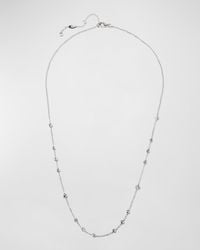 Memoire - 18k White Gold Dazzle By-the-yard Diamond Necklace - Lyst