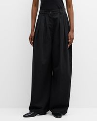The Row - Criselle Pleated Wide-Leg Jeans - Lyst
