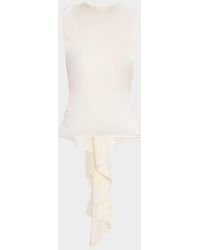 Helmut Lang - Sleeveless Draped Silk Scarf Top - Lyst