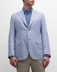 Brioni - Plaid Wool-Silk Sport Coat - Lyst